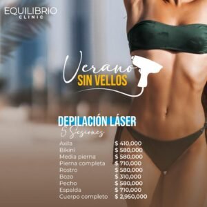 Depilación laser 5 sesiones