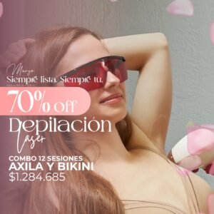 12 sesiones Combo Axila + Bikini