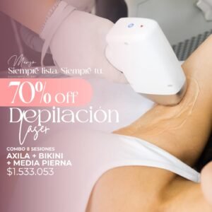 Combo 8 Sesiones Axila + Bikini + Media Pierna